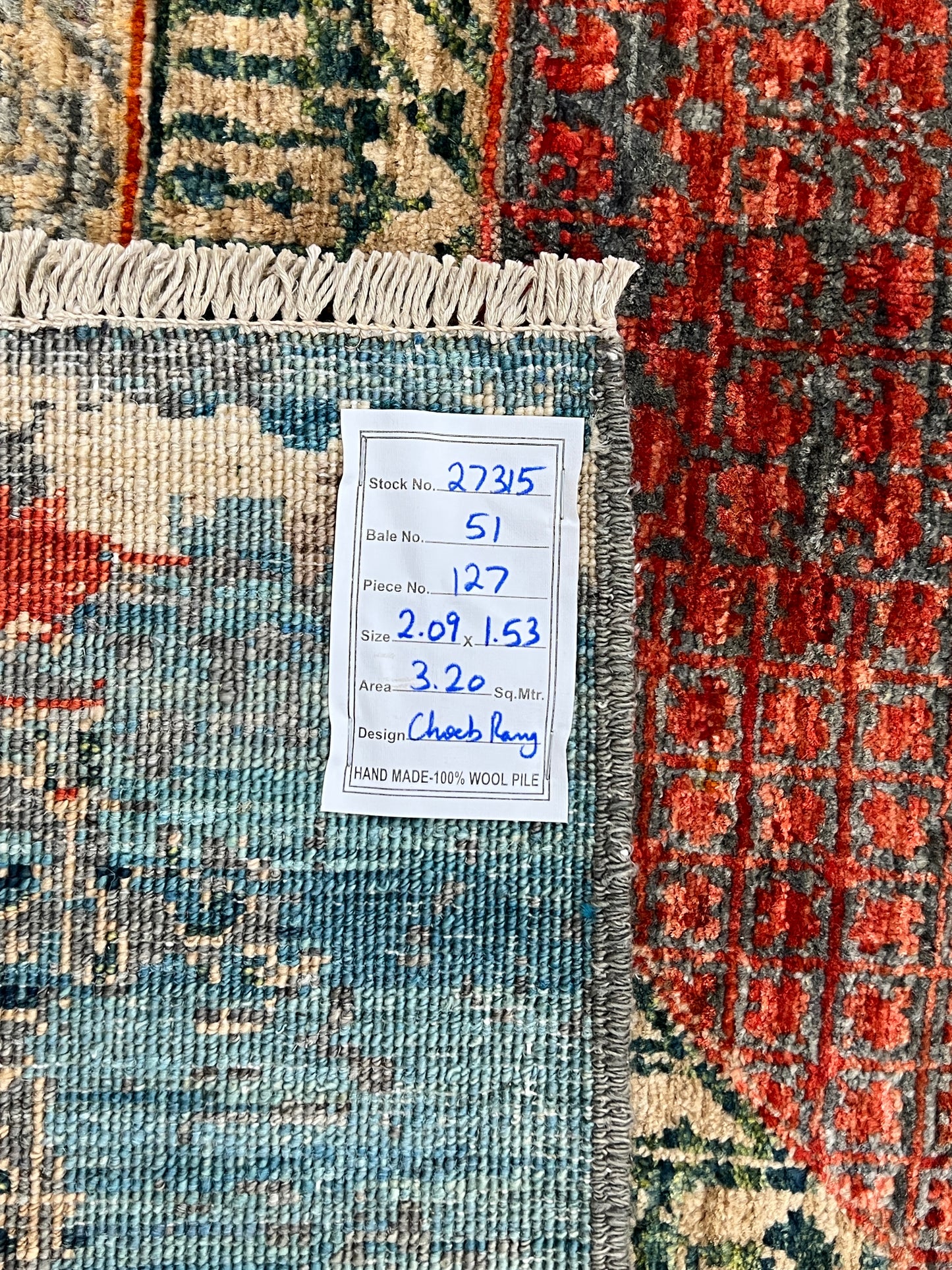 Turkmen weave Afghan, Transitional Mamluk design 209x153 cm | Rug# 27315