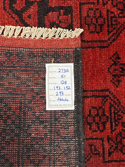 Vintage Dolatabad Ersari rug, 193×152 cm | Rug# 27316
