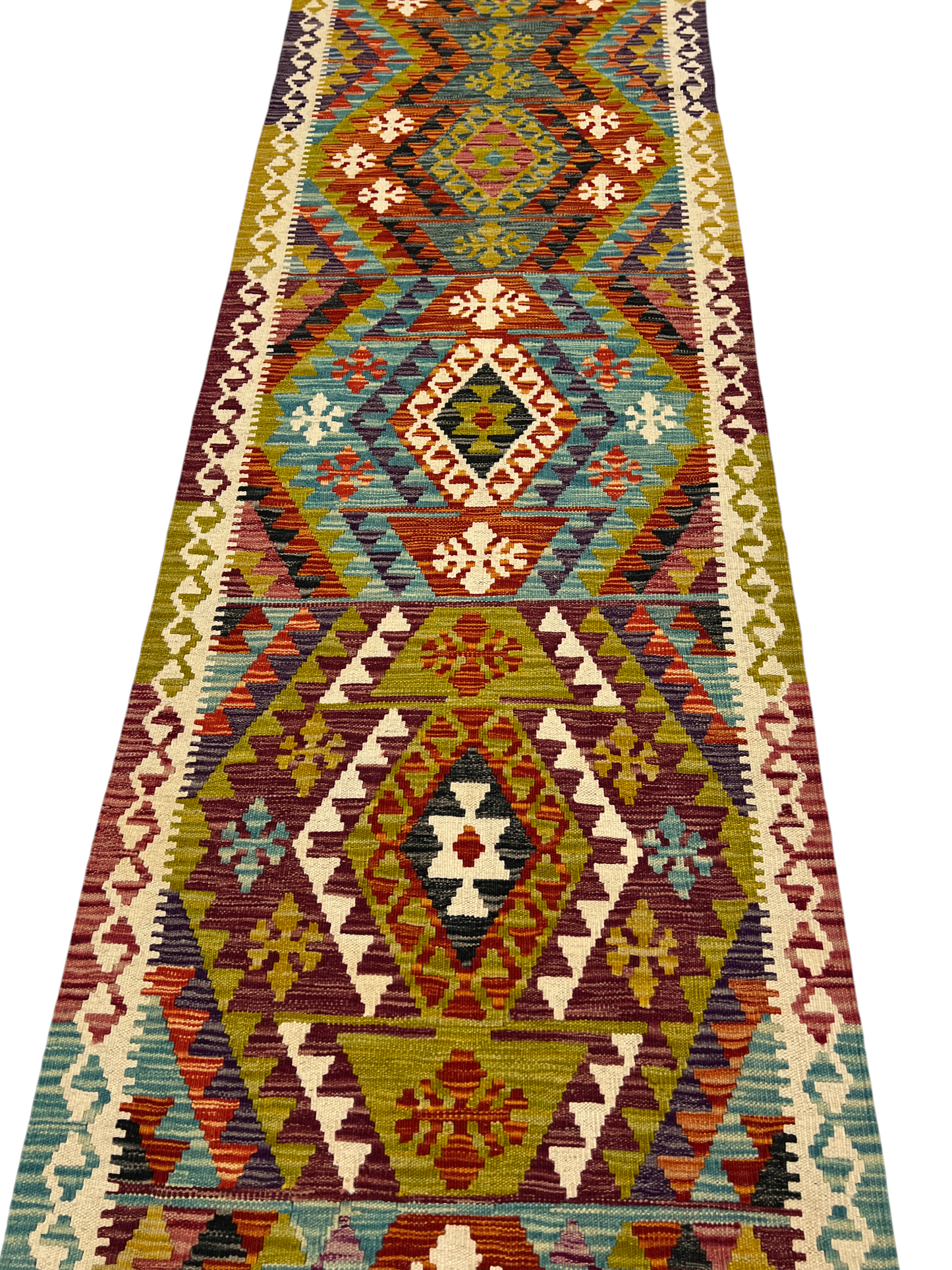 Afghan Maimaneh flatweave Kilim 494x80 cm | Rug# 27320