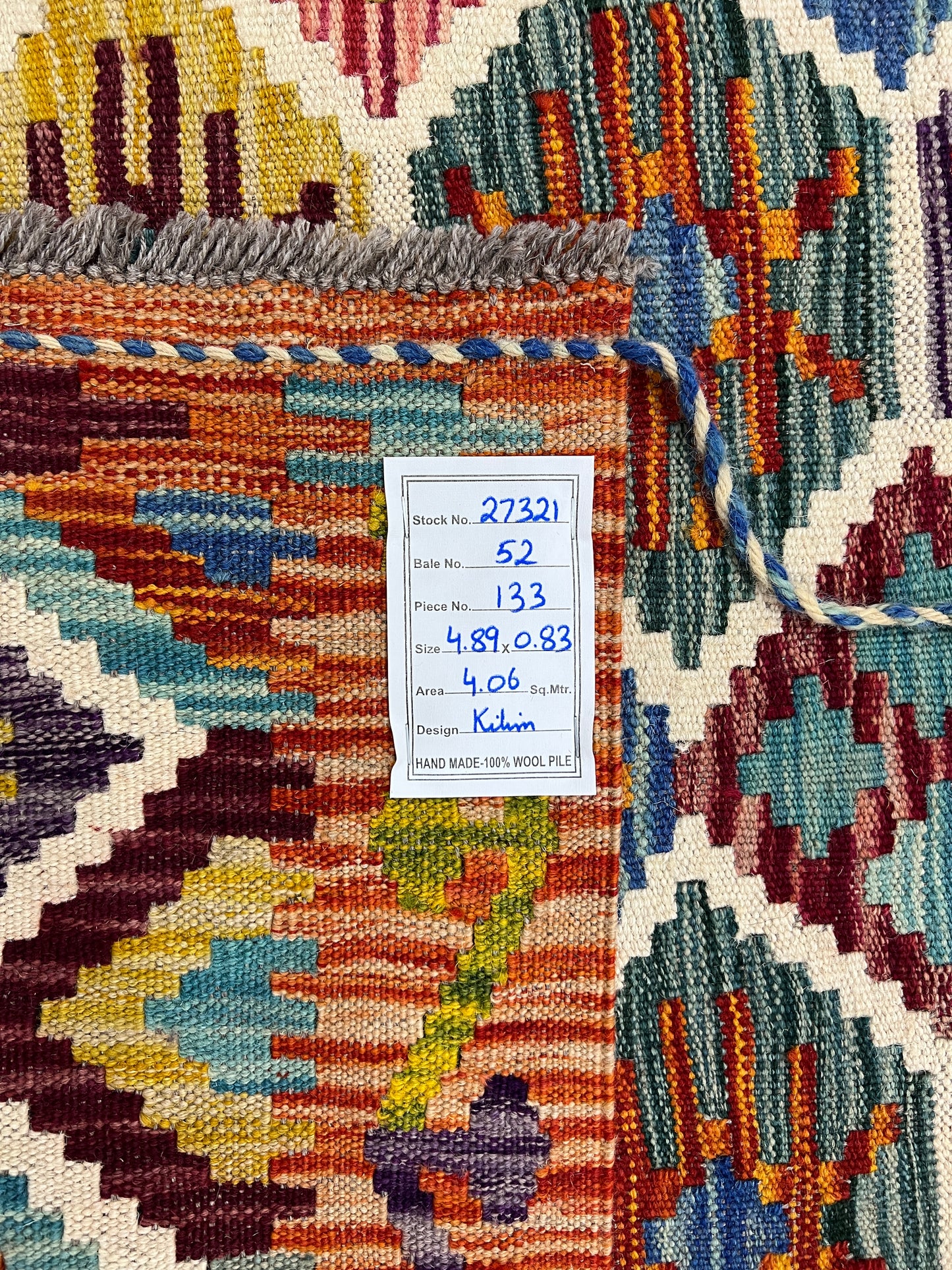 Afghan Maimaneh flatweave Kilim 489x83 cm |  Rug# 27321