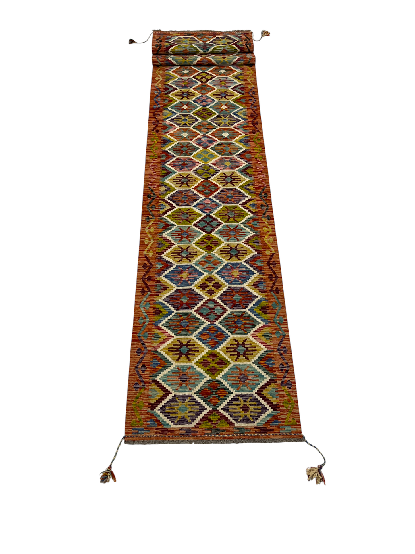 Afghan Maimaneh flatweave Kilim 489x83 cm |  Rug# 27321