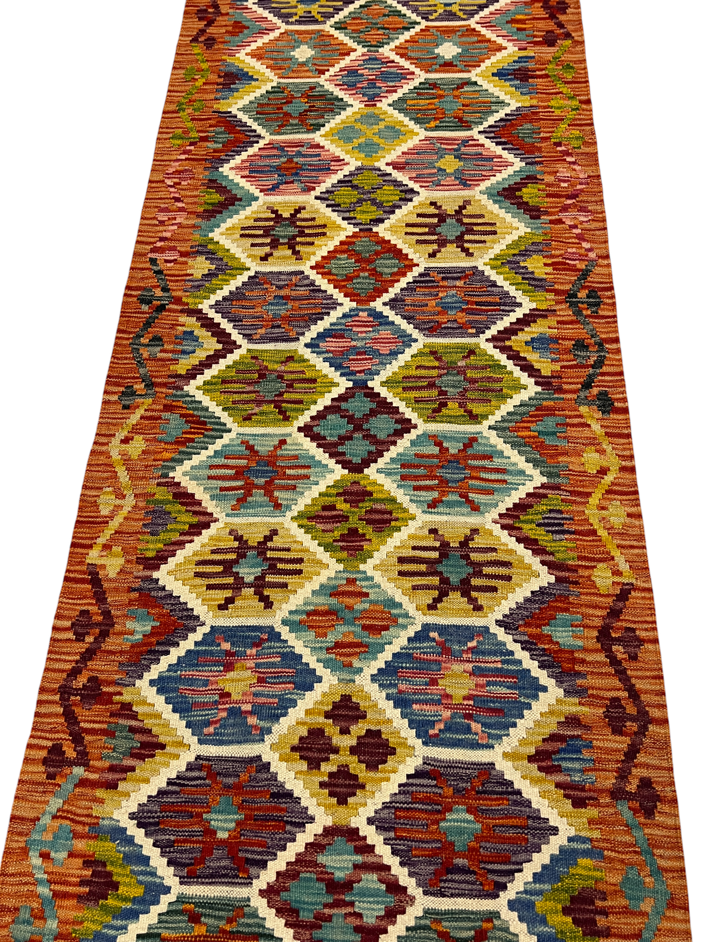 Afghan Maimaneh flatweave Kilim 489x83 cm |  Rug# 27321
