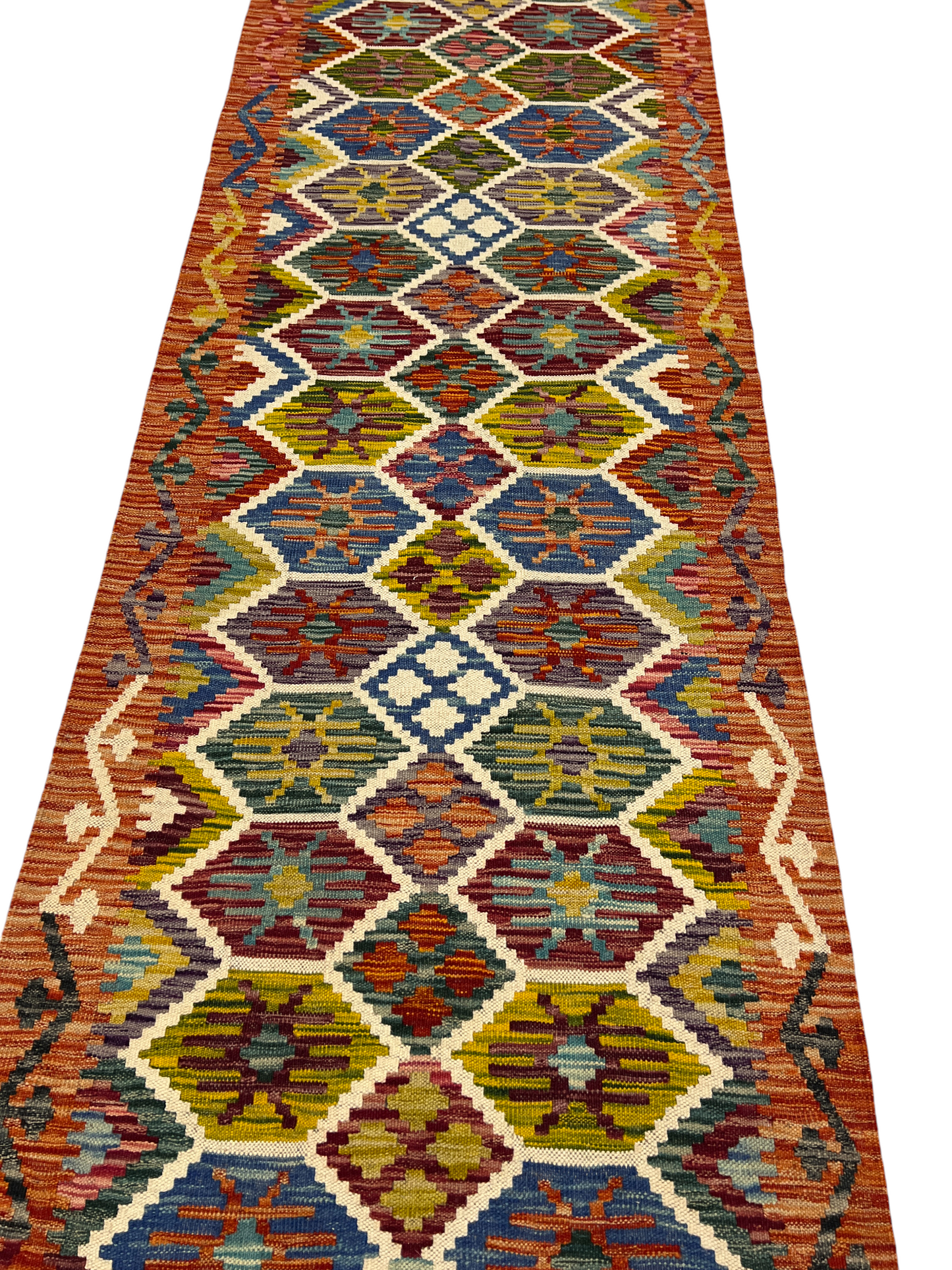 Afghan Maimaneh flatweave Kili  485x83 cm | Rug# 27322
