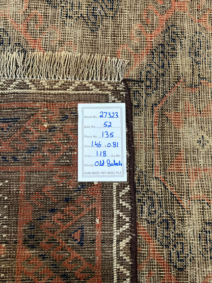 Persian Antique Balouch Prayer, circa 1900 146x81 cm | Rug# 27323
