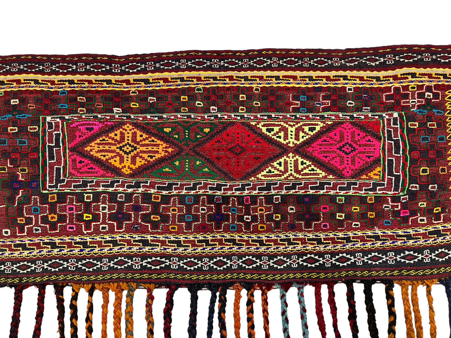 Afghan Turkmen doorway- tent trapping 99x42 cm | Rug# 27325