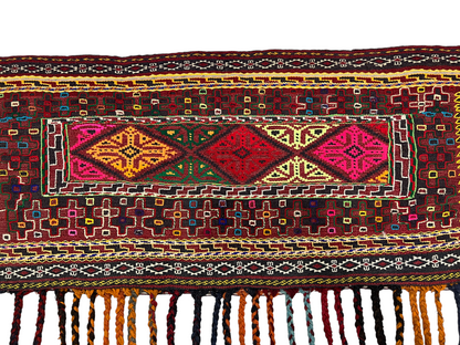 Afghan Turkmen doorway- tent trapping 99x42 cm | Rug# 27325
