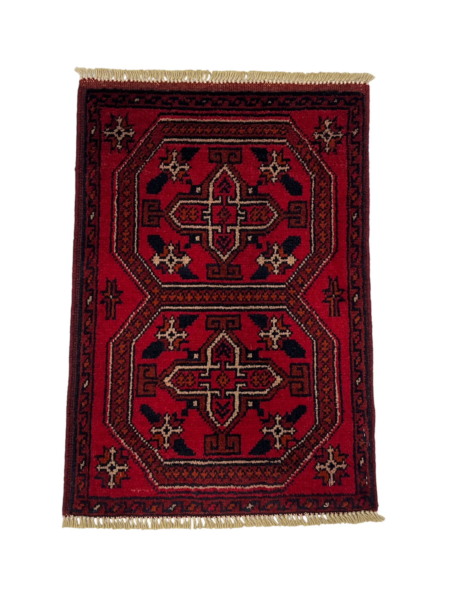 Ersari weave sampler rug, wool pile, Uzbekistan 60x40cm | Rug# 27348