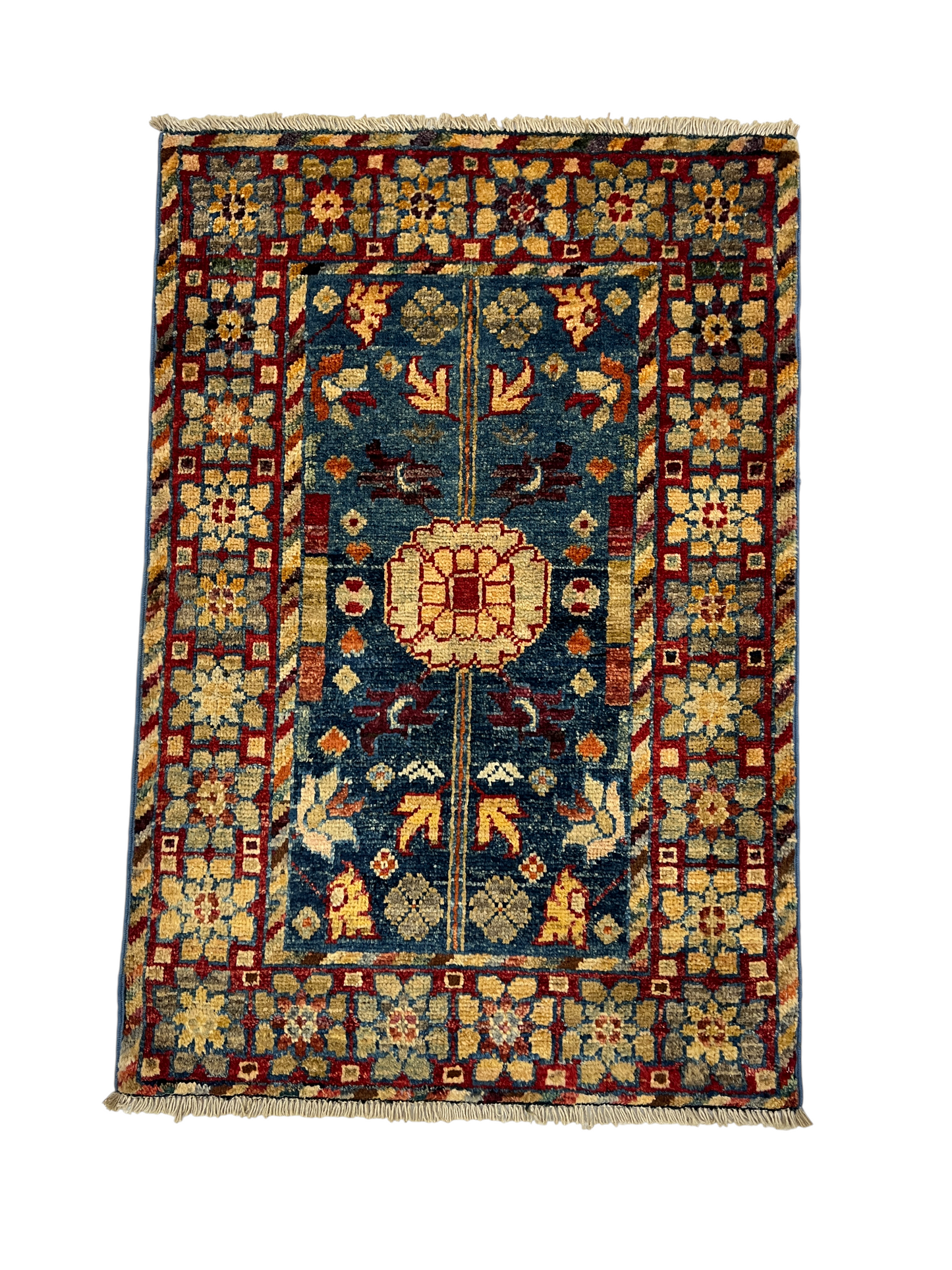Turkmen-weave  Sampler rug, Afghan 91x60cm | Rug# 27366