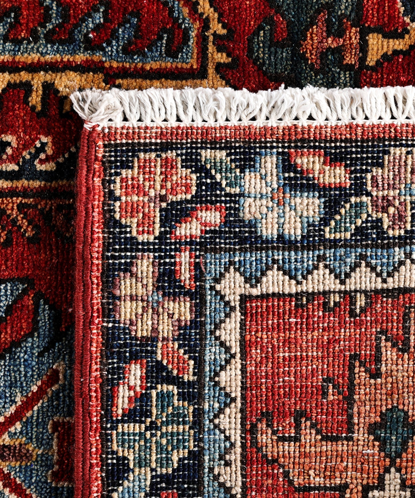 Turkmen weave Afghan runner, 19th century Heriz design, 588x75cm | Rug# 27408