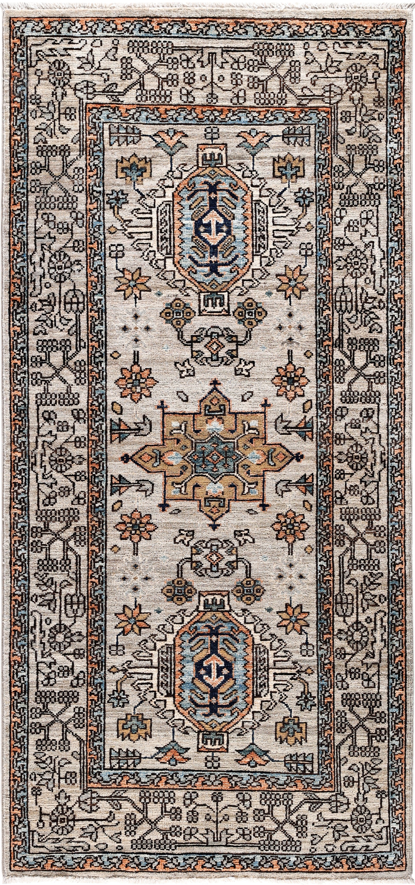 Turkmen weave Afghan, 19th century Caucasian design 183x86 cm | Rug# 27410
