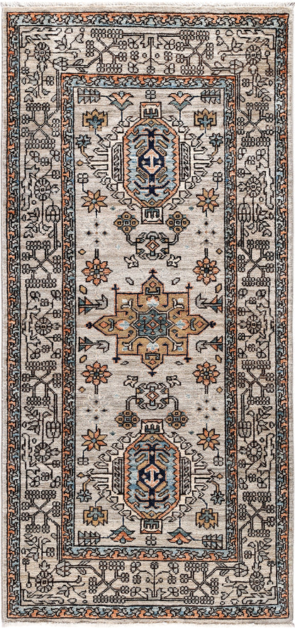 Turkmen weave Afghan, 19th century Caucasian design 183x86 cm | Rug# 27410