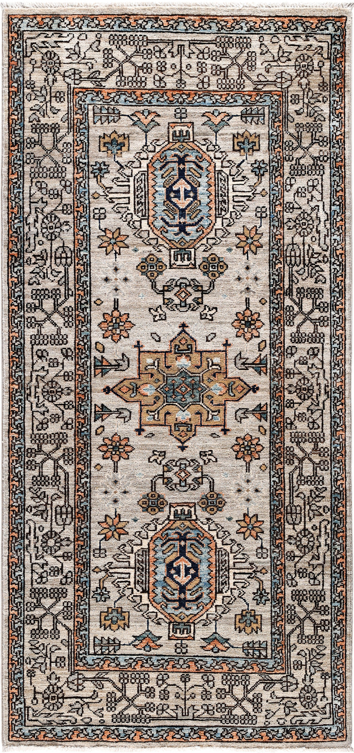 Turkmen weave Afghan, 19th century Caucasian design 183x86 cm | Rug# 27410