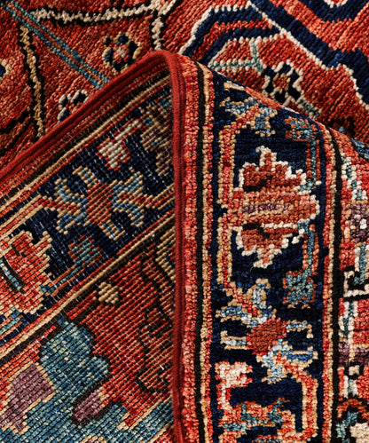 Turkmen weave Afghan, 19th century Heriz design 500x94 cm | Rug# 27412
