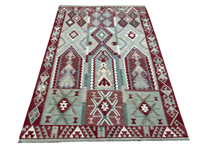 Custom-Made Flatweave kilim, Maimaneh-Afghan 300x200cm | Rug# 27421
