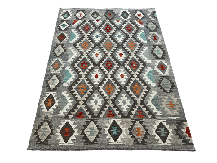 Custom-Made Flatweave kilim, Maimaneh-Afghan 235x170m | Rug# 27422