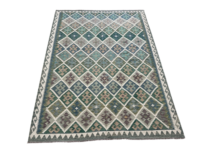 Custom-Made Flatweave kilim, Maimaneh-Afghan 230x167cm | Rug# 27429