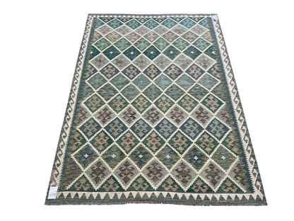 Custom-Made Flatweave kilim, Maimaneh-Afghan 230x167cm | Rug# 27429