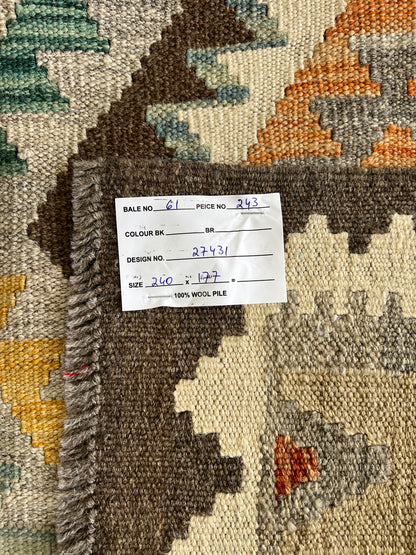 Hand woven kilim, Maimaneh-Afghan 240x177cm | Rug# 27431