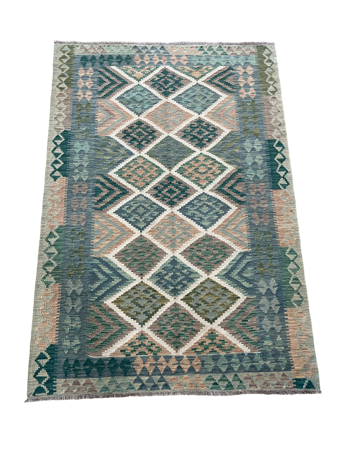 Hand woven flat-weave kilim, Maimaneh-Afghans 182x124cm | Rug# 27435