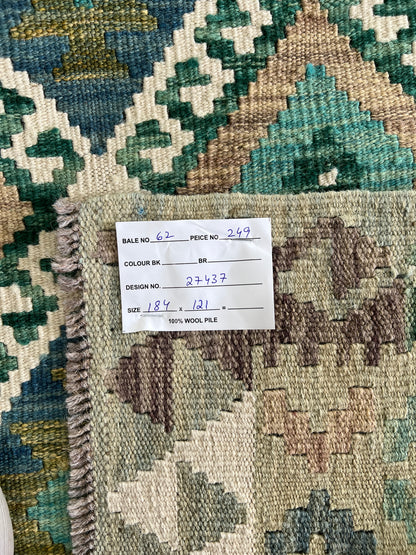 Flatweave kilim, Maimaneh-Afghan 184x121 cm | Rug# 27437