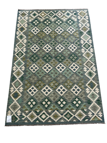 Flatweave kilim, Maimaneh-Afghan 200x130 cm| Rug# 27438