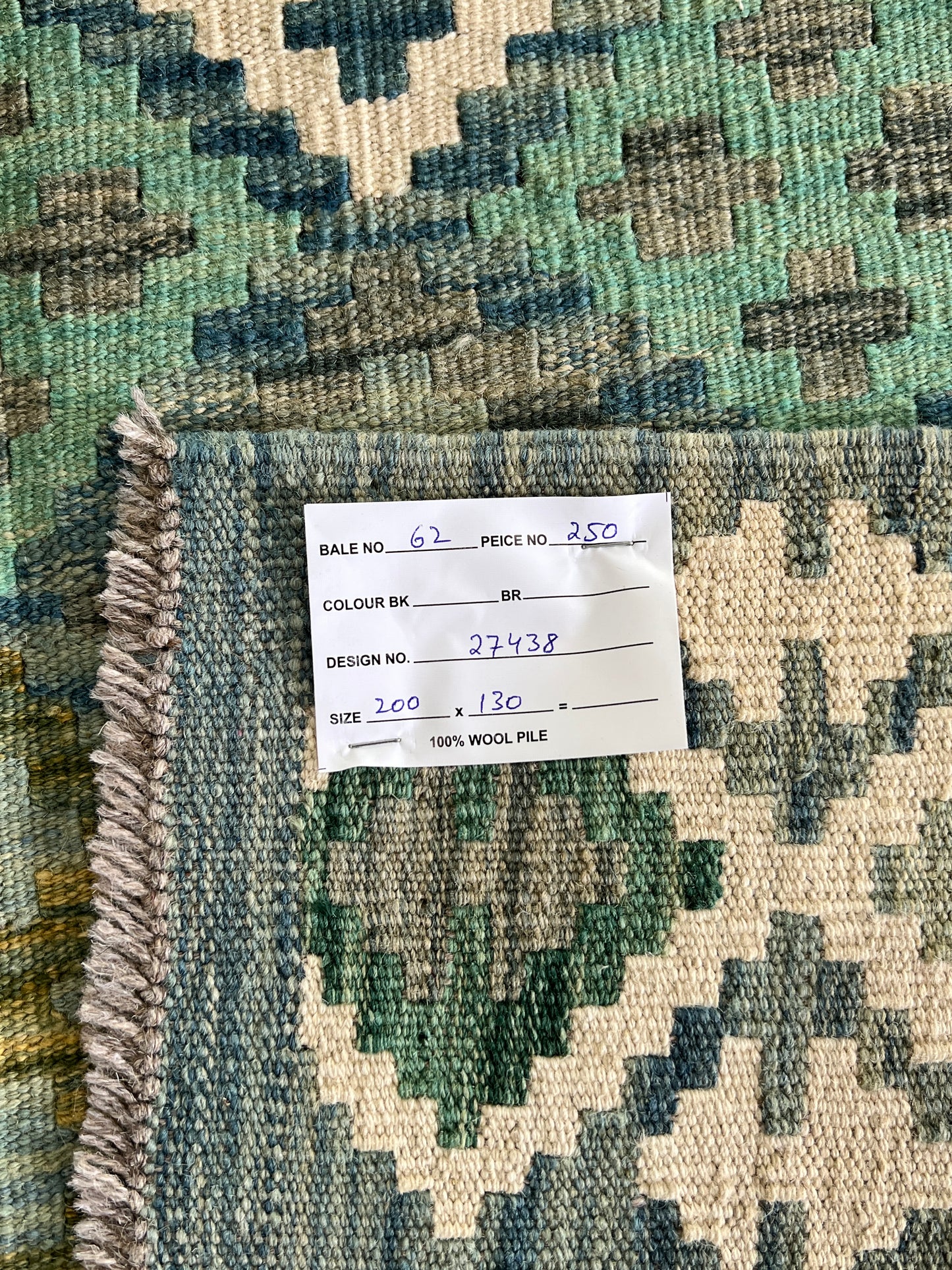 Flatweave kilim, Maimaneh-Afghan 200x130 cm| Rug# 27438