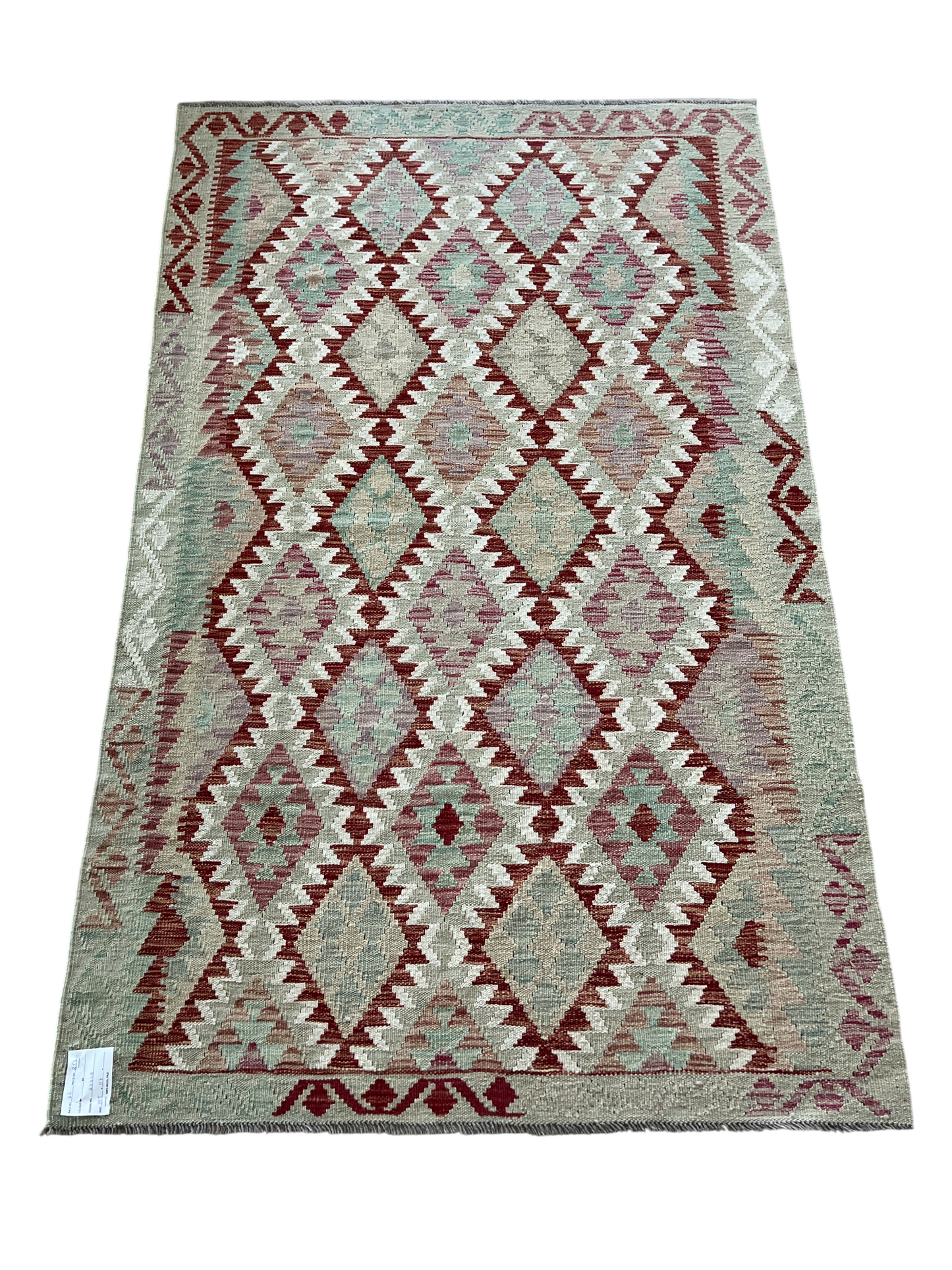 Hand woven flat-weave kilim, Maimaneh-Afghan 195x117 cm| Rug# 27440