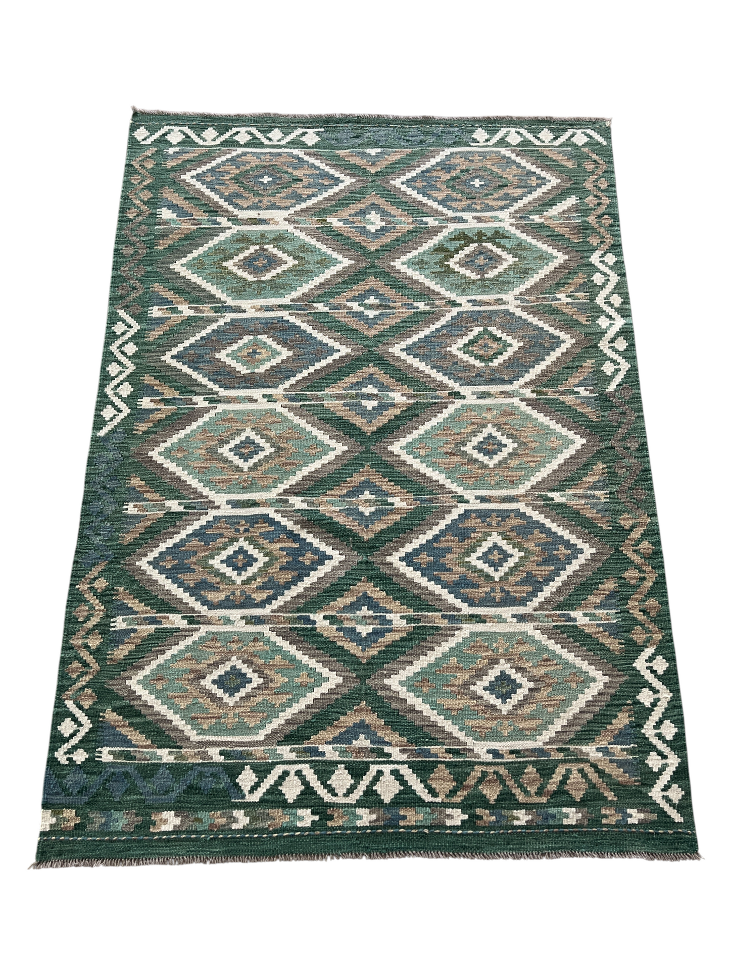 Hand woven flat-weave kilim, Maimaneh-Afghan 189x126 cm | Rug# 27441