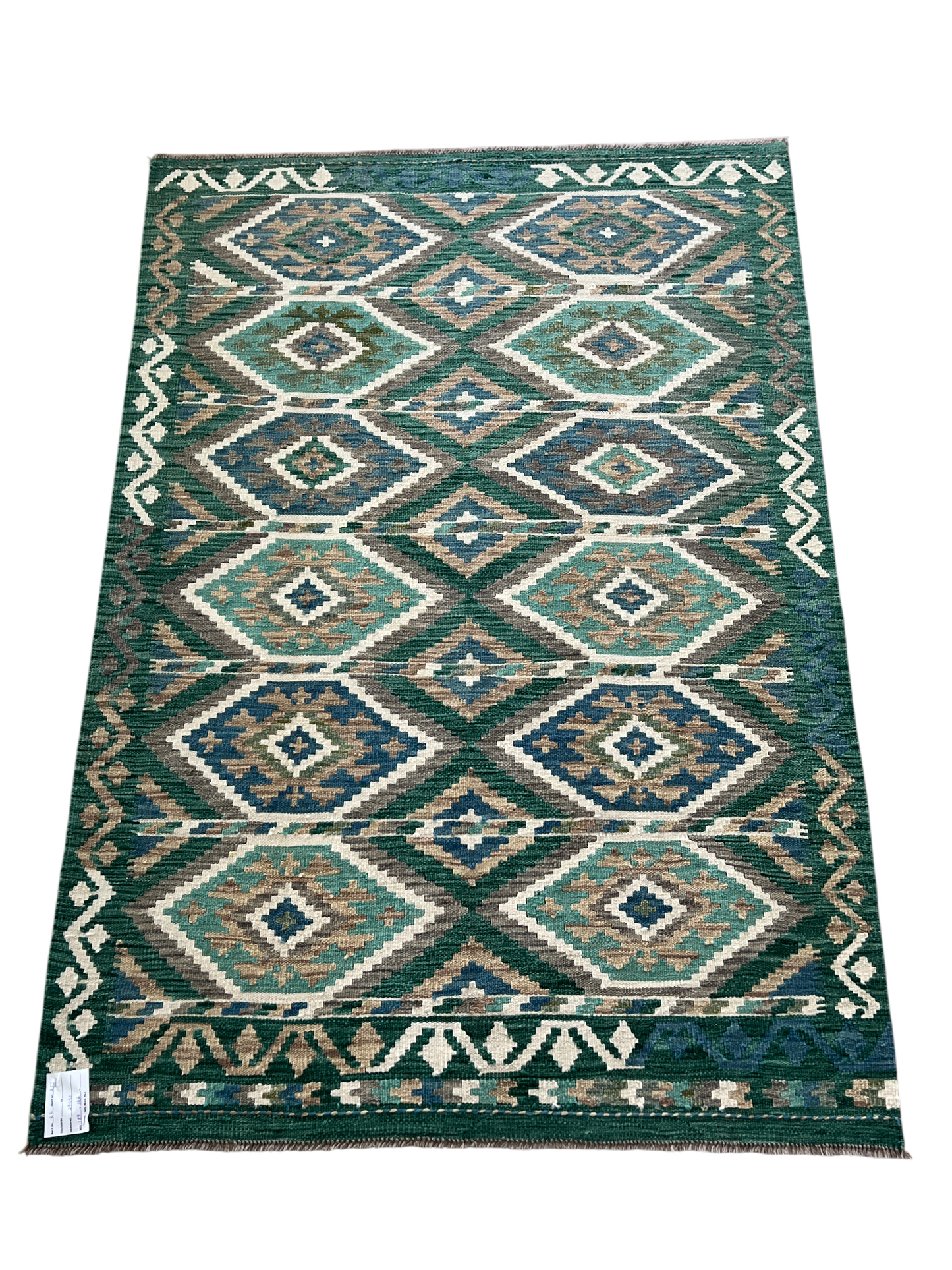 Hand woven flat-weave kilim, Maimaneh-Afghan 189x126 cm | Rug# 27441