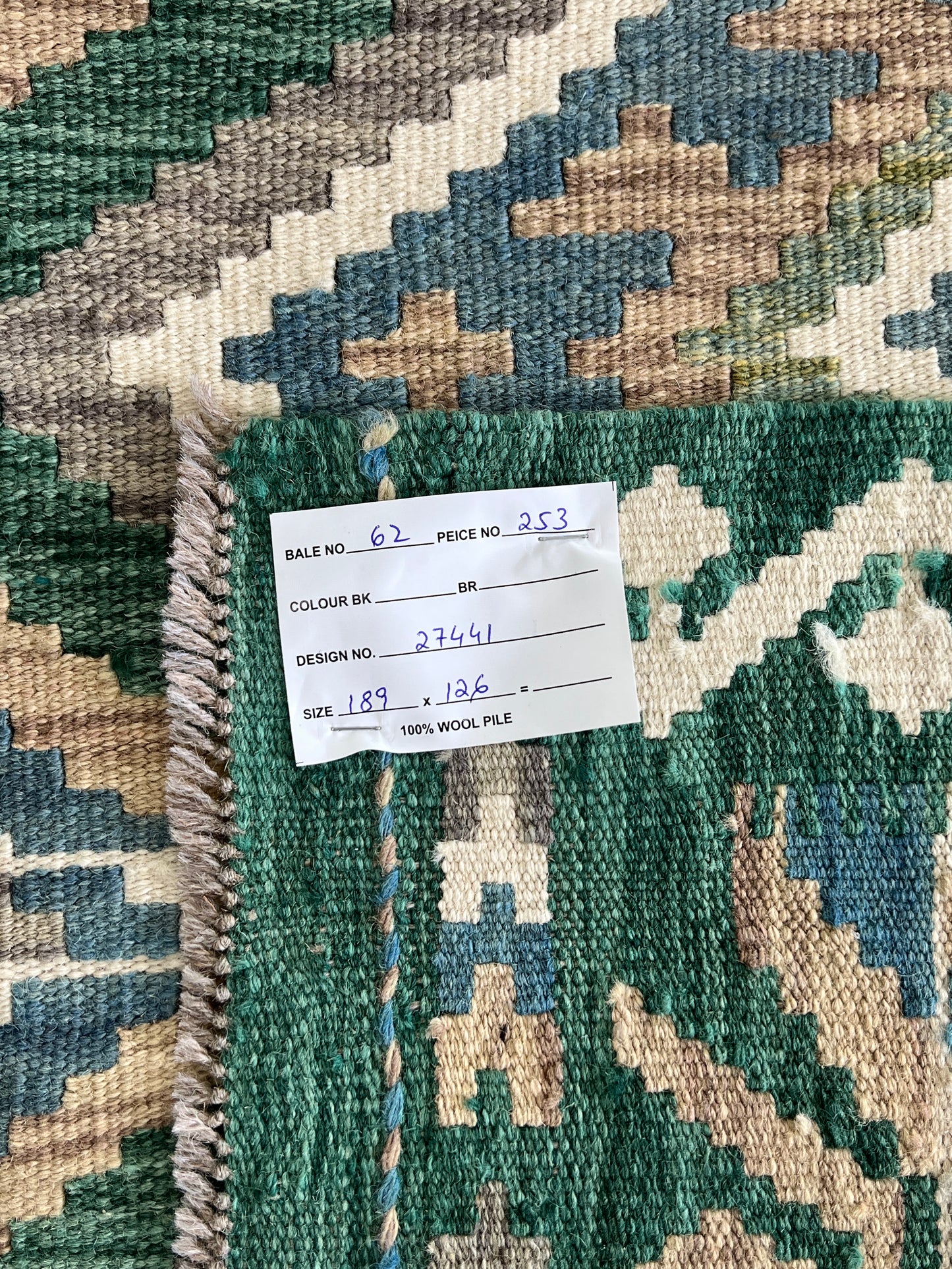 Hand woven flat-weave kilim, Maimaneh-Afghan 189x126 cm | Rug# 27441