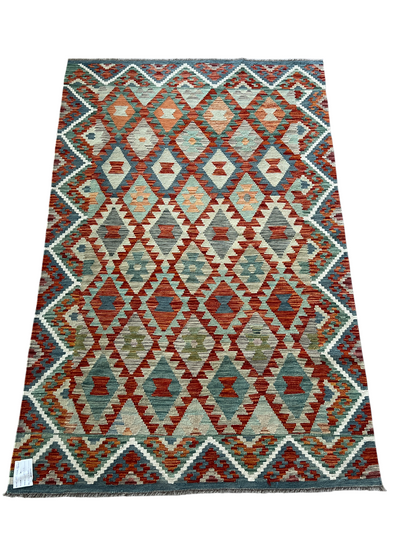 Hand woven flat-weave kilim, Maimaneh-Afghan 194x122 cm | Rug# 27442