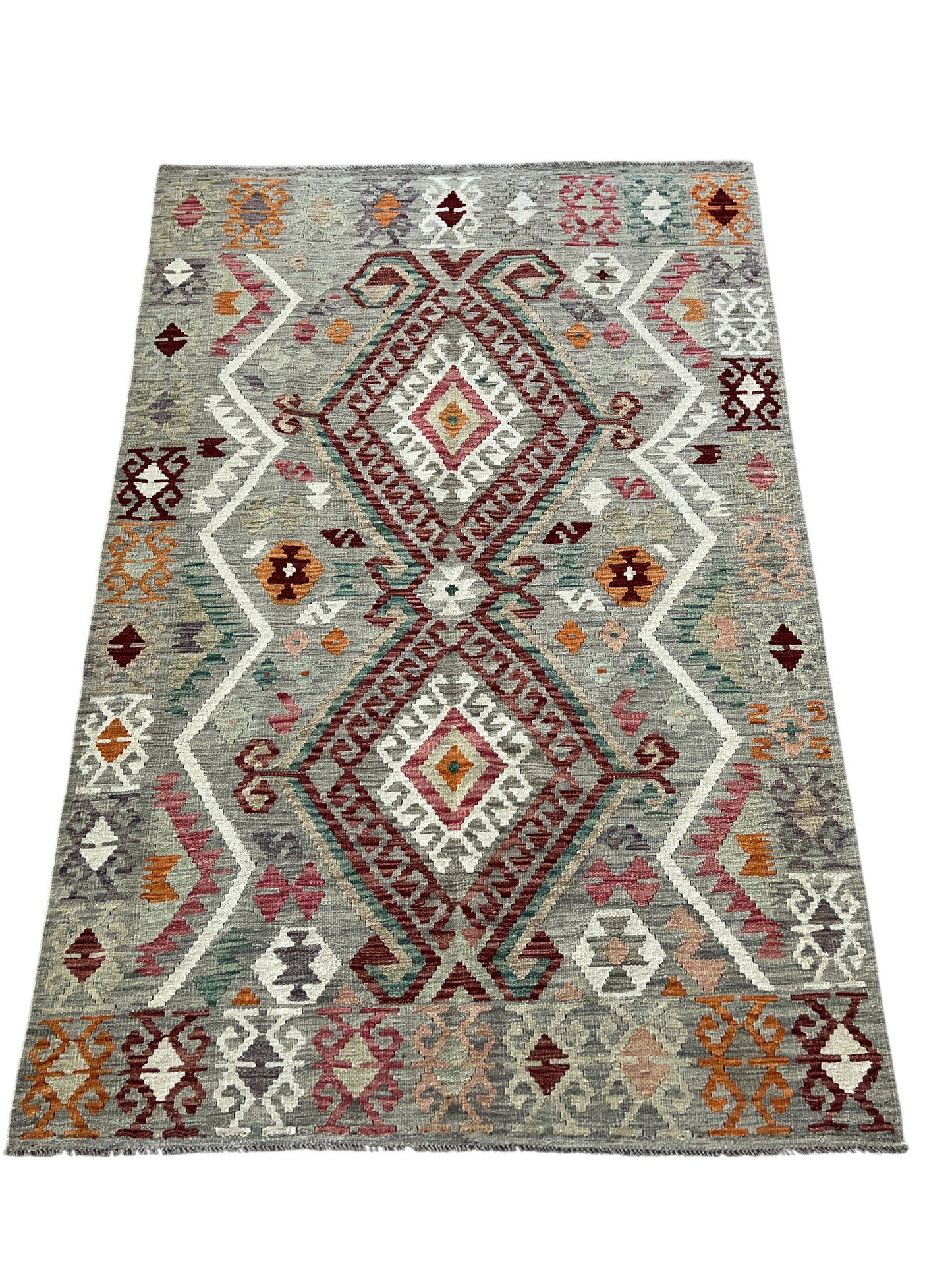 Hand woven flat-weave kilim, Maimaneh-Afghan 197x130cm | Rug# 27443