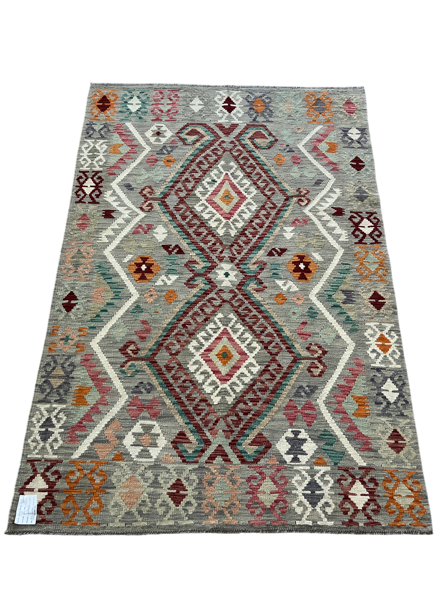 Hand woven flat-weave kilim, Maimaneh-Afghan 197x130cm | Rug# 27443