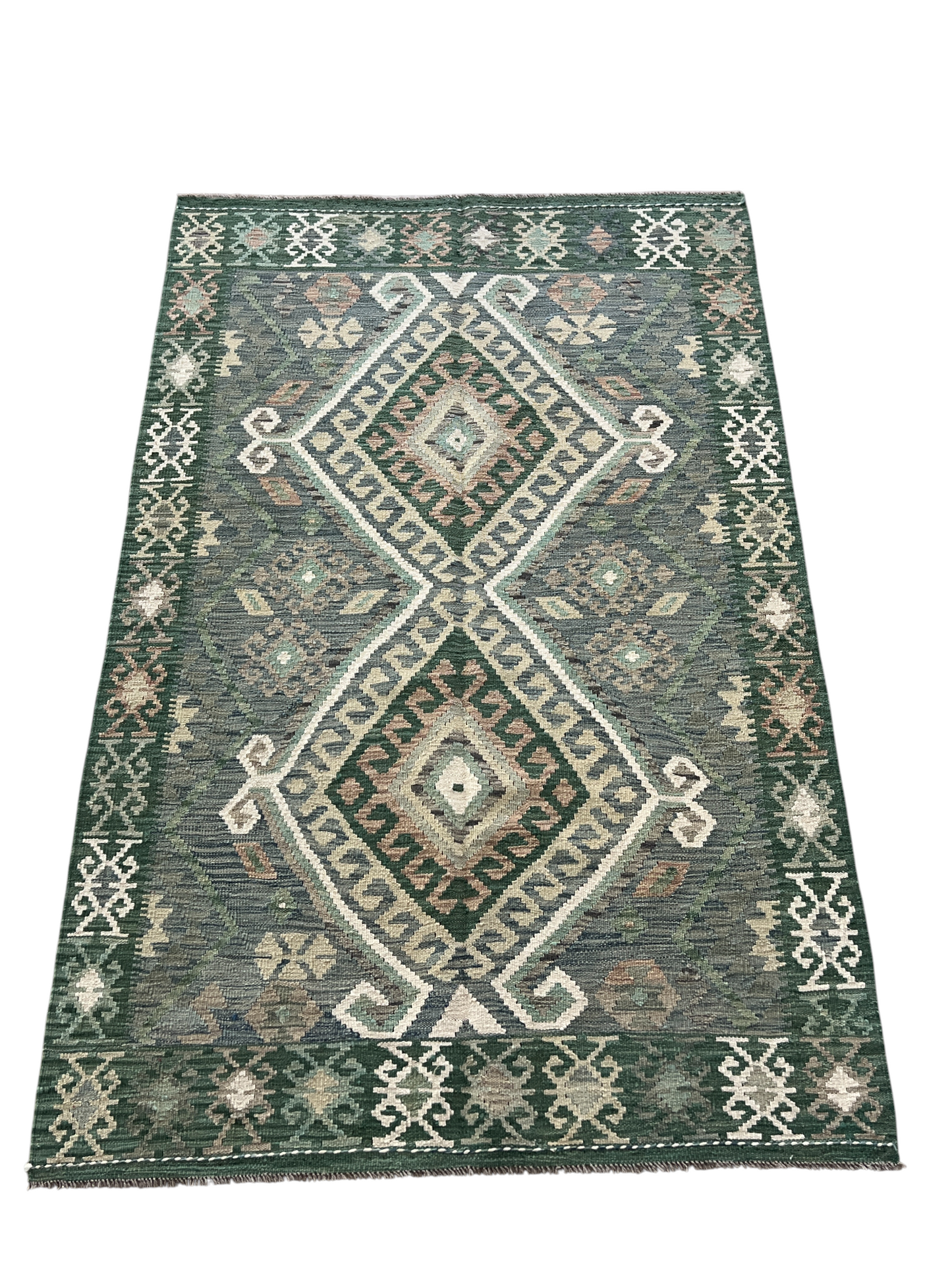 Hand woven flat-weave kilim, Maimaneh-Afghan 203x130 cm | Rug# 27444