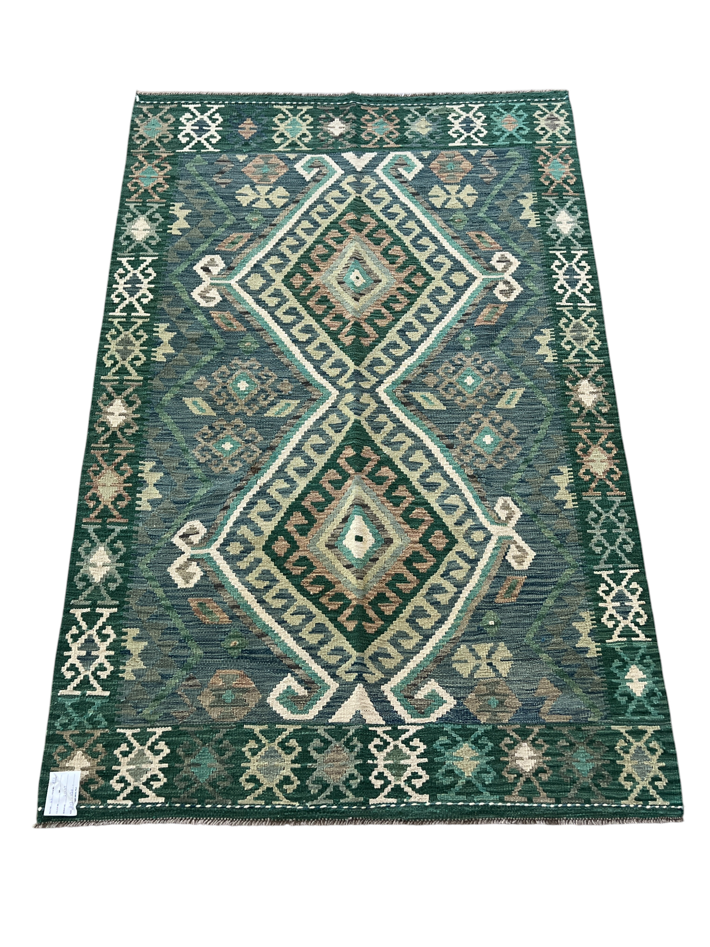 Hand woven flat-weave kilim, Maimaneh-Afghan 203x130 cm | Rug# 27444
