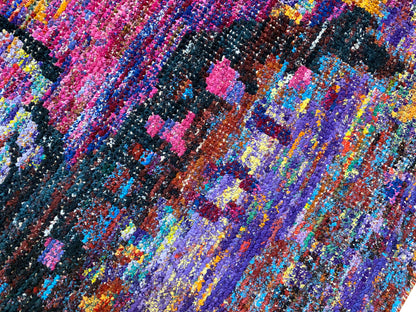 Rare Sari-Silk Abstract Designer Rug 230x160 cm | Rug# 30145