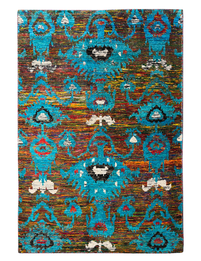 Recycled sari silk modern rug  230x160 cm | Rug# 30146