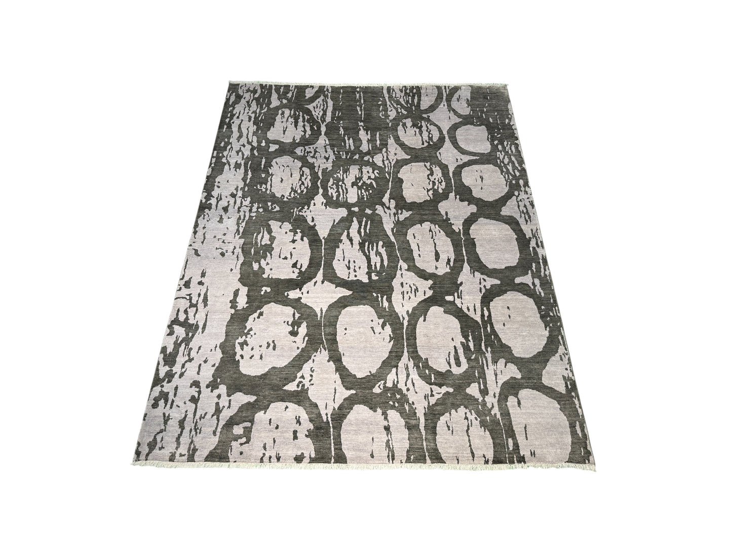 Hand knotted Modern Abstract Art-Silk Carpet 365x275cm | Rug# 30210