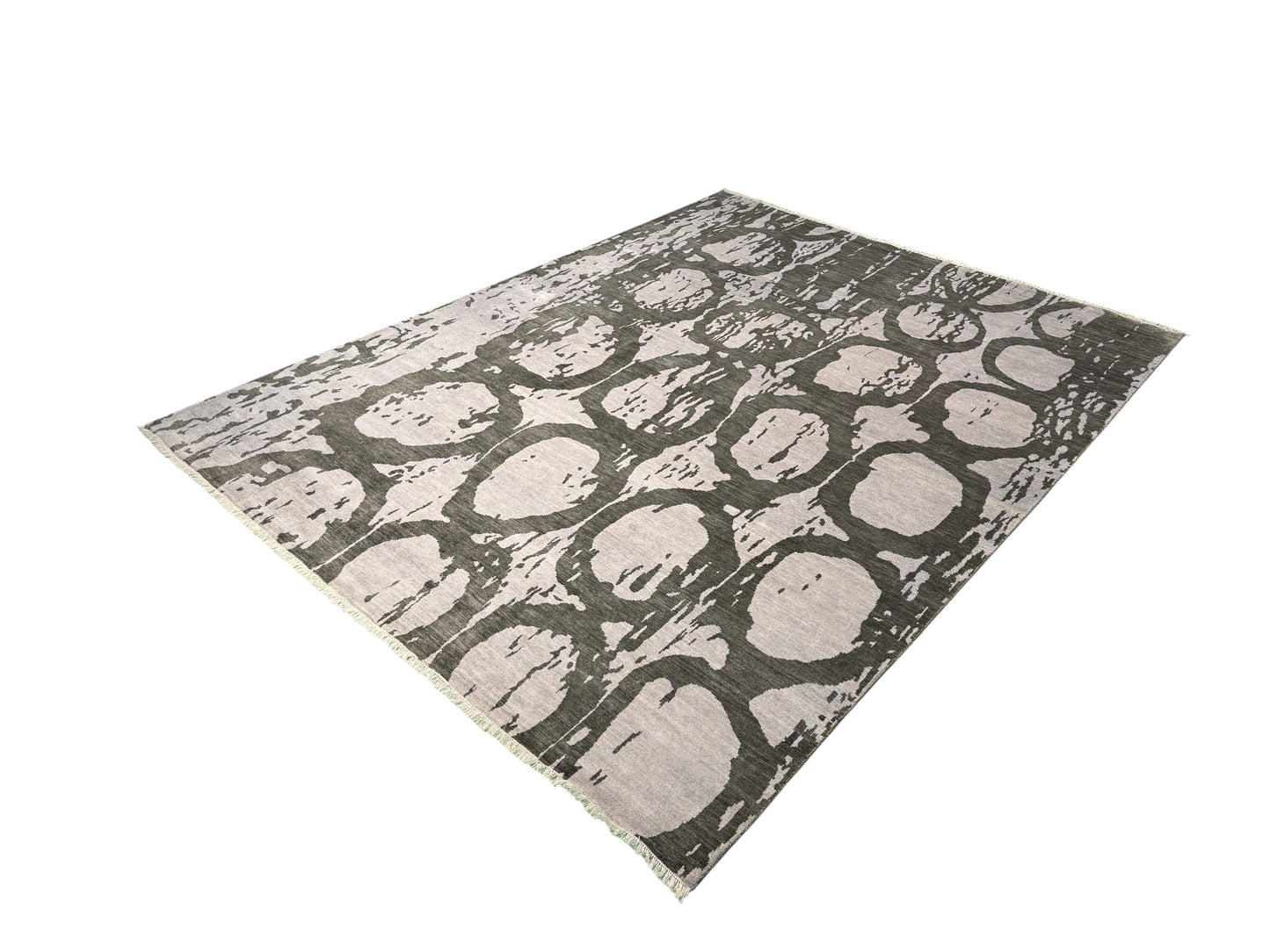 Hand knotted Modern Abstract Art-Silk Carpet 365x275cm | Rug# 30210