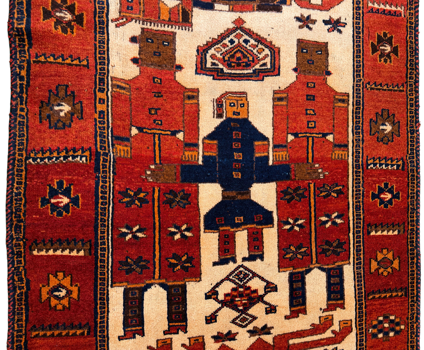 Vintage Luri Pictorial rug, West Persia,  343x135cm | Rug# 3033