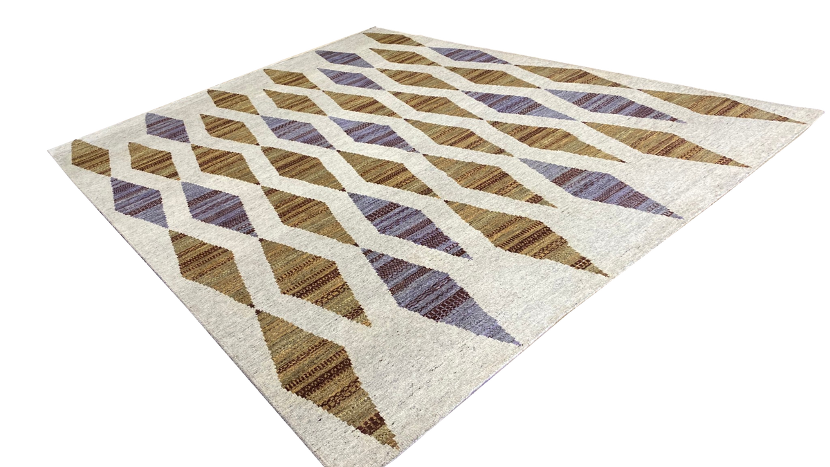 Custom-Made Mid-Century Scandinavian Designer Rug – 398x308 cm | Rug#30389