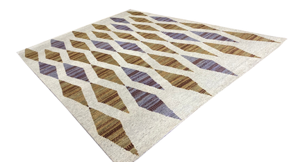 Custom-Made Mid-Century Scandinavian Designer Rug – 398x308 cm | Rug#30389
