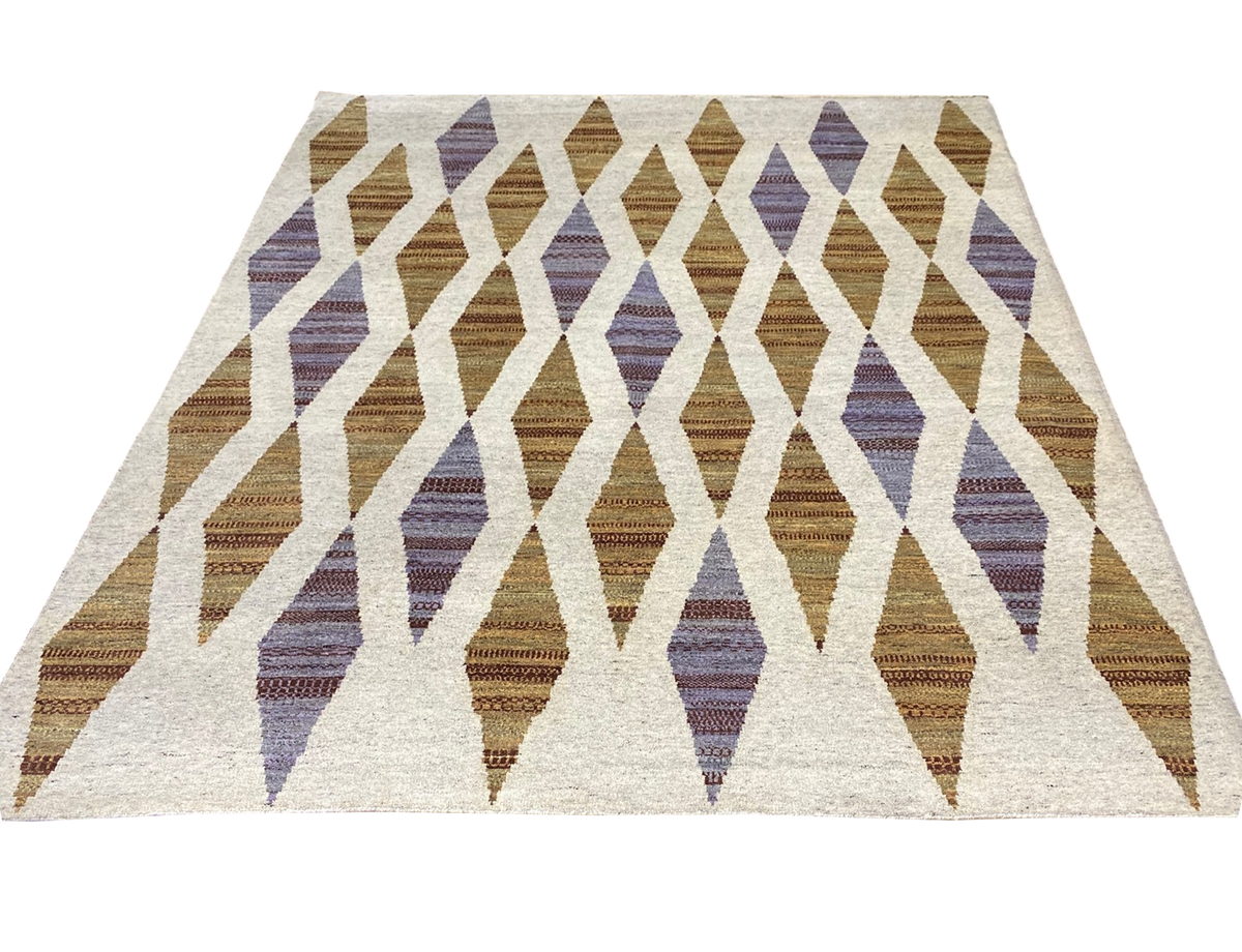 Custom-Made Mid-Century Scandinavian Designer Rug – 398x308 cm | Rug#30389