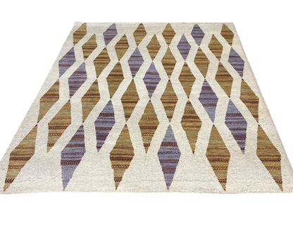 Custom-Made Mid-Century Scandinavian Designer Rug – 398x308 cm | Rug#30389