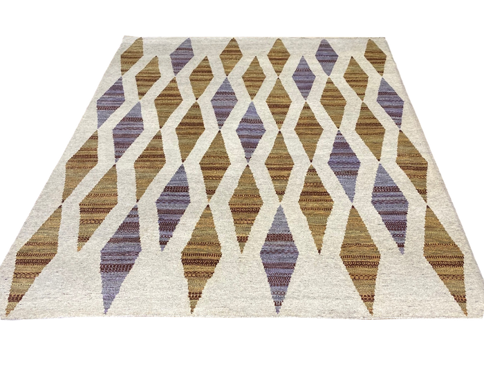 Custom-Made Mid-Century Scandinavian Designer Rug – 398x308 cm | Rug#30389