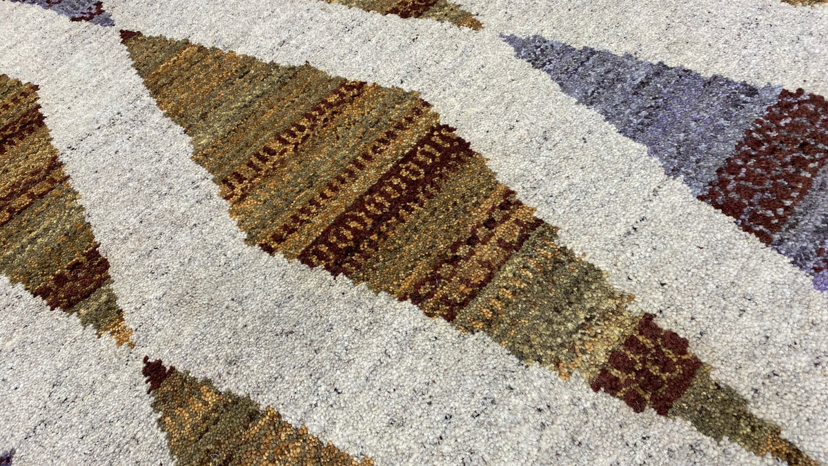 Custom-Made Mid-Century Scandinavian Designer Rug – 398x308 cm | Rug#30389