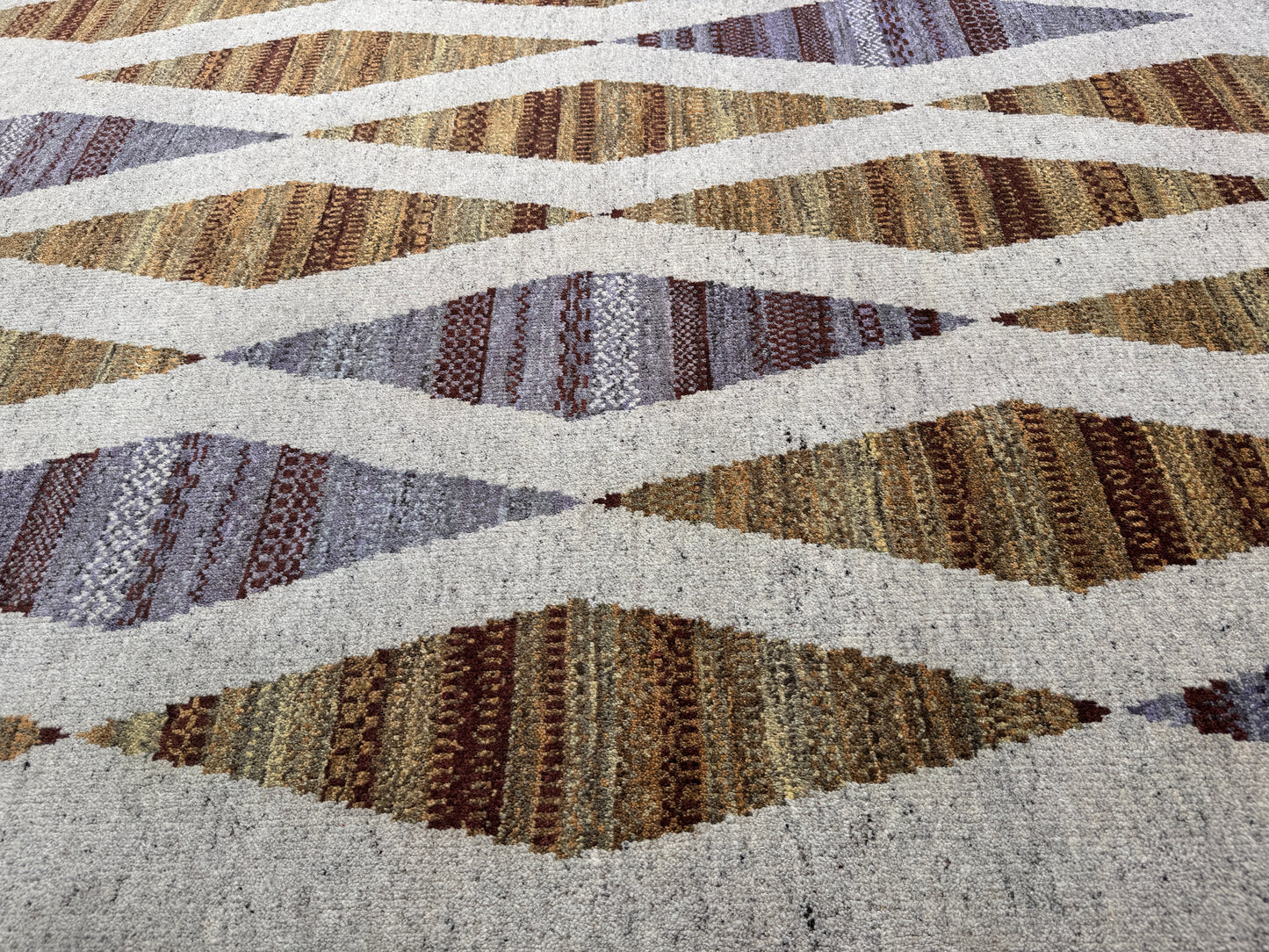 Scandinavian designer rug, mid century Swedish pattern 302x247 cm | Rug#30391