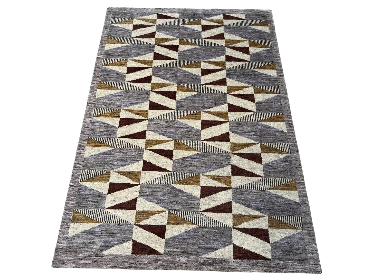 Hand knotted  rug mid century Scandinavian design 250x177cm| Rug# 30401