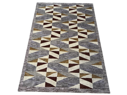 Hand knotted  rug mid century Scandinavian design 250x177cm| Rug# 30401