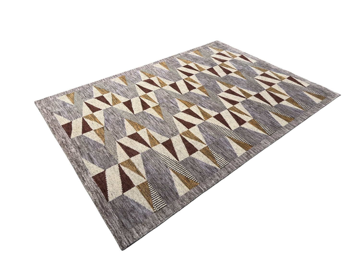 Hand knotted  rug mid century Scandinavian design 250x177cm| Rug# 30401
